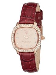 U.S. Polo Assn. Zegarek kwarcowy w kolorze różowozłoto-bordowym rozmiar: onesize. Czerwone, analogowe zegarki damskie U.S. Polo Assn., metalowe. Za 252.71 zł.