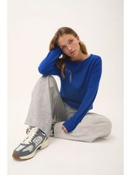 Just Cashmere Kaszmirowy sweter "Grace" w kolorze niebieskim rozmiar: XXL. Niebieskie swetry klasyczne damskie Just Cashmere, xxl, z kaszmiru, bez kołnierzyka. Za 379.44 zł.