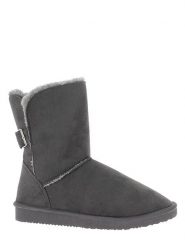 ISLAND BOOT Botki zimowe "Boulder" w kolorze antracytowym rozmiar: 40. Czarne botki damskie Island Boot, na zimę, z materiału, bez obcasa, bez zapięcia. Za 127.95 zł.