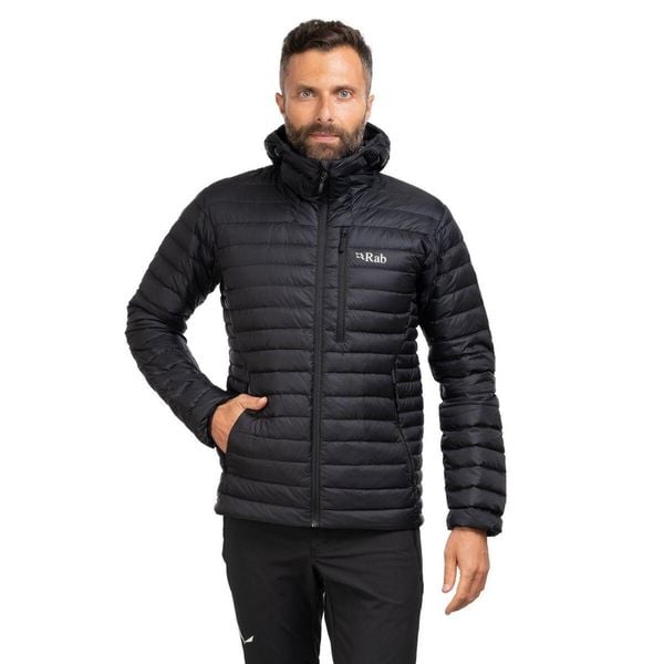Kurtka Trekkingowa Rab Microlight Alpine. Czarne kurtki męskie RAB, s, bez wzorów, sportowe, bez kaptura. Za 971.99 zł.