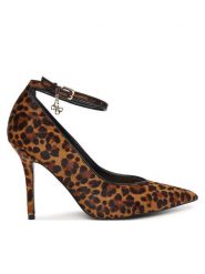 Guess Szpilki FLFNA3 LEA08 Brązowy. Brązowe szpilki Guess, z aplikacjami, bez obcasa. Za 714.99 zł.