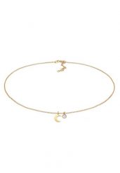 Elli Damski Choker Półksiężyc z kamieniem księżycowym Astro w srebrze próby 925 Sterling Silver Naszyjniki 1 ct. Szare naszyjniki damskie Elli, na co dzień, srebrne. Za 223.99 zł.