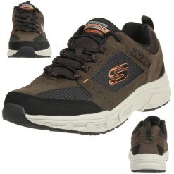 Buty trekkingowe męskie, Skechers Oak Canyon. Brązowe buty trekkingowe męskie Skechers, z materiału, przed kostkę, bez zapięcia, trekkingowe. Za 549.00 zł.