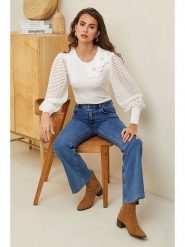 Soft Cashmere Sweter w kolorze białym rozmiar: 34/36. Białe swetry klasyczne damskie Soft Cashmere, z kaszmiru, bez kołnierzyka. Za 104.99 zł.