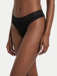 HUGO Stringi 50557141 Czarny. Czarne stringi damskie Hugo, s, bez wzorów, z bawełny. Za 109.99 zł.