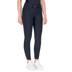 Damskie spodnie jeździeckie o pełnej przyczepności ELT Comfort Ride. Niebieskie spodnie materiałowe damskie ELT, bez wzorów, z elastanu, klasyczne. Za 426.50 zł.