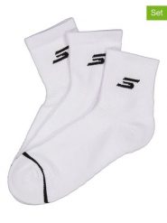 Skechers Skarpety (3 pary) w kolorze białym rozmiar: 39-42. Białe skarpetki męskie Skechers, bez wzorów. Za 52.79 zł.