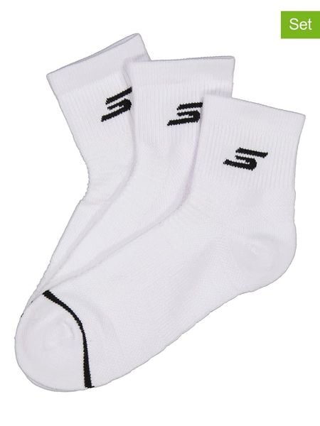 Skechers Skarpety (3 pary) w kolorze białym rozmiar: 39-42. Białe skarpetki męskie Skechers, bez wzorów. Za 48.05 zł.