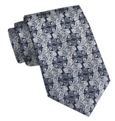 Elegancki Męski Krawat - Chattier - Stalowo Granatowy. Szare krawaty i muchy męskie Chattier, bez wzorów, z tkaniny, eleganckie. Za 49.00 zł.