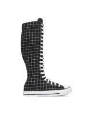Converse Trampki Chuck Taylor All Star XXHi Plaid A13019C Czarny. Czarne trampki i tenisówki damskie Converse, bez wzorów, z materiału. Za 399.99 zł.