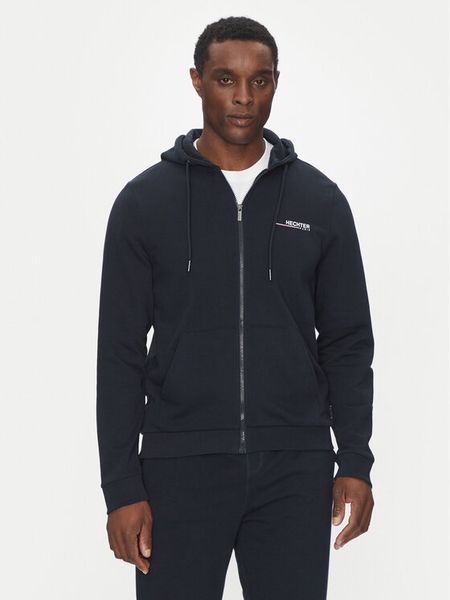 Hechter Paris Bluza 70004 151924 Granatowy Regular Fit. Niebieskie bluzy bez kaptura męskie Hechter Paris, m, z bawełny. Za 229.99 zł.