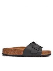 Birkenstock Klapki Catalina 1026473 Czarny. Czarne klapki damskie Birkenstock, bez wzorów, ze skóry, bez obcasa. Za 299.99 zł.