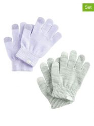 COOL CLUB Rękawiczki (2 pary) w kolorze fioletowym i szarym rozmiar: 116/134. Różowe rękawiczki dziecięce COOL CLUB, prążkowane, bez ramiączek. Za 17.99 zł.