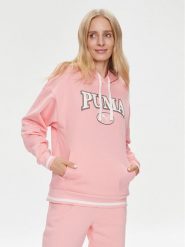 Puma Bluza Puma Squad 621489 Różowy Regular Fit. Czerwone bluzy bez kaptura damskie Puma, xs, z bawełny. Za 209.99 zł.