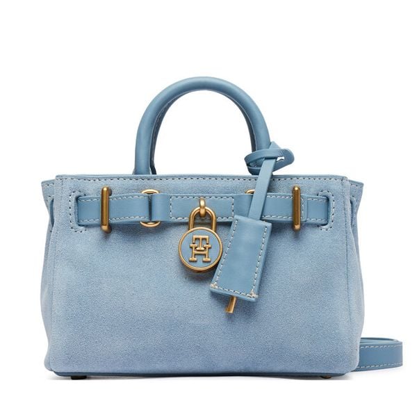 Torebka Tommy Hilfiger. Niebieskie torebki klasyczne damskie Tommy Hilfiger, bez wzorów, bez dodatków. Za 849.99 zł.