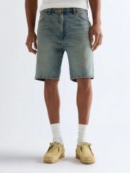 MESKIE SZORTY WRANGLER COWBOY SHORTS CANYON SHADE 112378440. Szorty męskie Wrangler, z jeansu, bez kołnierzyka. Za 149.99 zł.