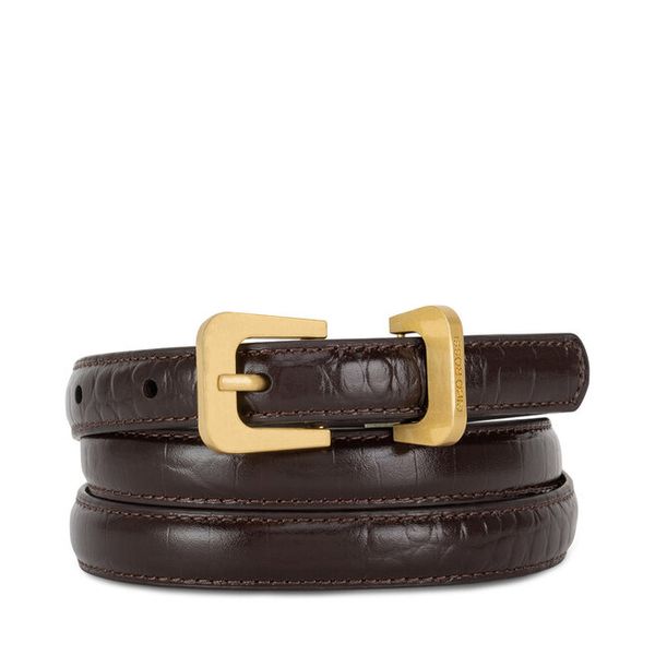 Pasek Damski GINO ROSSI. Brązowe paski damskie Gino Rossi, bez wzorów. Za 99.99 zł.