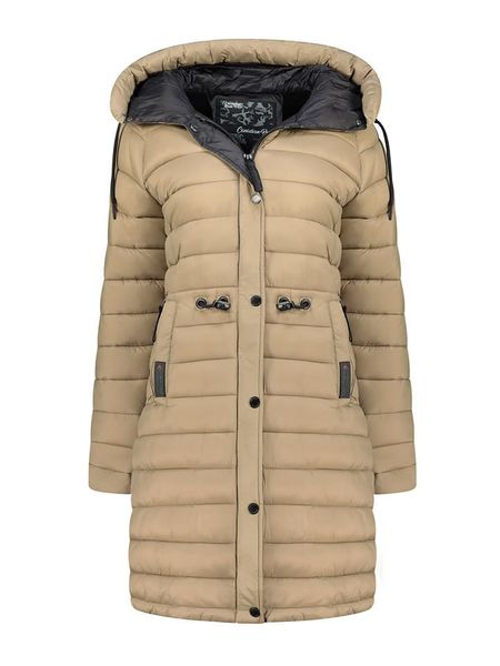 Canadian Peak Płaszcz pikowany "Batigeak" w kolorze beżowym rozmiar: L. Brązowe płaszcze damskie Canadian Peak, l, bez wzorów. Za 292.89 zł.