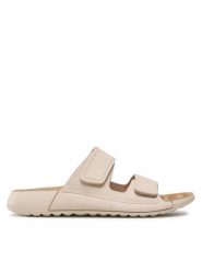 ECCO Klapki 2ND Cozmo W 20682302378 Beżowy. Brązowe klapki damskie ECCO, bez wzorów, z nubiku, bez obcasa. Za 499.99 zł.