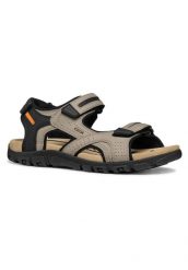 Sandały Geox Strada D. Brązowe sandały męskie Geox, z gumy, bez zapięcia. Za 315.99 zł.