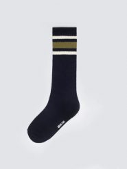 Skarpety męskie z paskami granatowe Rajanold 403. Niebieskie skarpetki męskie Big Star, bez wzorów, z bawełny. Za 19.99 zł.