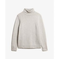 Sweter z golfem Superdry. Szare swetry męskie Superdry., l, bez wzorów, z materiału, bez kołnierzyka. Za 470.80 zł.