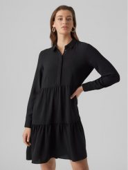 Vero Moda Sukienka codzienna Inge 10293730 Czarny Regular Fit. Czarne sukienki damskie Vero Moda, na co dzień, m, bez wzorów, z syntetyku, bez kołnierzyka, bez ramiączek, proste. Za 99.99 zł.