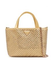 Guess Torebka Tasmin Mini HWRG99 31750 Złoty. Żółte torebki klasyczne damskie Guess, z aplikacjami, z materiału, wizytowe, bez kołnierzyka, bez ramiączek. Za 659.99 zł.