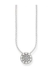Thomas Sabo Srebrny naszyjnik z elementem ozdobnym - dł. 45 cm rozmiar: onesize. Szare naszyjniki damskie thomas sabo, srebrne. Za 174.95 zł.
