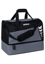 Torba sportowa z dolną przegrodą Erima Six Wings. Czarne torby męskie na ramię Erima, bez wzorów, z poliesteru, na ramię. Za 109.99 zł.