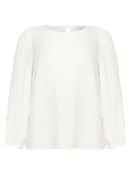 KAFFE curve Bluzka w kolorze białym rozmiar: 50. Białe bluzki damskie KAFFE curve, bez wzorów, bez kołnierzyka, bez ramiączek. Za 78.99 zł.