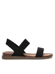Clara Barson Sandały AKIRA WS060701-01 Czarny. Czarne sandały damskie Clara Barson, bez wzorów, z materiału, bez obcasa, na płaskiej podeszwie. Za 55.99 zł.