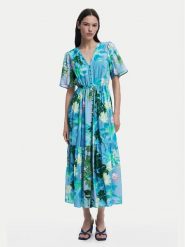 Desigual Sukienka koszulowa Nancy 25SWVW18 Niebieski Regular Fit. Niebieskie sukienki damskie Desigual, xxl, bez wzorów, z wiskozy, bez kołnierzyka, bez ramiączek, koszulowe. Za 479.99 zł.