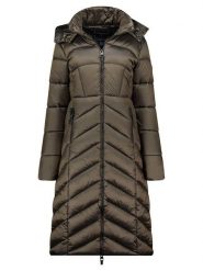 Geographical Norway Płaszcz pikowany "Blanche" w kolorze khaki rozmiar: XL. Brązowe płaszcze damskie Geographical Norway, xl, bez wzorów. Za 274.75 zł.