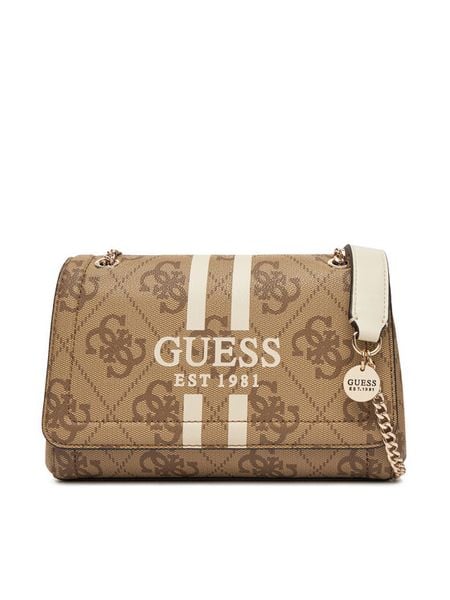 Guess Torebka HWOS96 72210 Beżowy. Brązowe torebki klasyczne damskie Guess, z aplikacjami, ze skóry, bez dodatków. Za 359.99 zł.