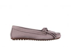 Mokasyny Bayla-161 093 388 6005 Srebrny Szary 161043, Skóra naturalna - 36. Szare mokasyny damskie Bayla, ze skóry. W wyprzedaży za 89.10 zł.
