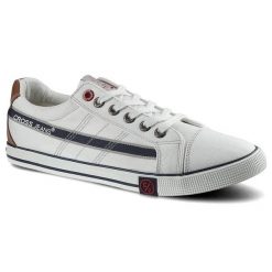Białe Trampki Cross Jeans Męskie Wygodne Półbuty. Białe półbuty męskie Cross Jeans, bez wzorów, z jeansu, bez zapięcia. Za 74.62 zł.