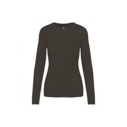 Damski sweter z okrągłym dekoltem Kariban. Szare swetry klasyczne damskie KARIBAN, m, z bawełny, bez kołnierzyka. Za 230.00 zł.