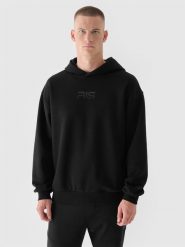4F Bluza dresowa oversize z kapturem męska 4F x Robert Lewandowski - czarna XL. Czarne bluzy z kapturem męskie 4f, m, z bawełny. W wyprzedaży za 119.99 zł.
