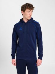 Bluza z kapturem i zamkiem błyskawicznym Hummel Move 2.0. Niebieskie bluzy z kapturem męskie HUMMEL, l, z bawełny. Za 297.55 zł.