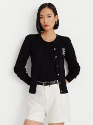 Lauren Ralph Lauren Kardigan 200932225003 Czarny Slim Fit. Czarne kardigany damskie Lauren Ralph Lauren, s, bez wzorów, z bawełny. Za 609.99 zł.