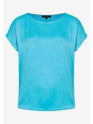 More & More Koszulka w kolorze turkusowym rozmiar: 38. Niebieskie bluzki damskie MORE & MORE, bez wzorów, bez kołnierzyka, bez ramiączek. Za 78.47 zł.