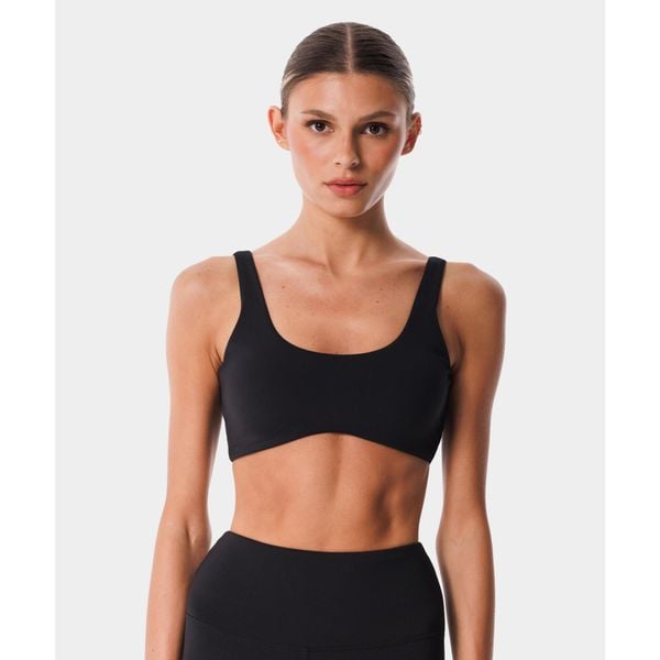 Biustonosz sportowy z regulacją Carpatree Balletcore. Czarne biustonosze sportowe damskie Carpatree, bez wzorów. Za 139.99 zł.