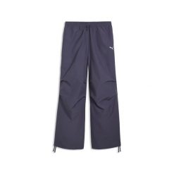 Damskie spodnie spadochroniarskie Wardrobe Essentials PUMA. Szare spodnie materiałowe damskie Puma, bez wzorów, z materiału. Za 299.00 zł.