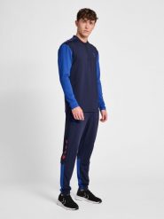 Bluza dresowa 1/2 zip Hummel Pro Grid. Niebieskie bluzy z kapturem męskie HUMMEL, na jesień, xl, z dresówki. Za 266.05 zł.