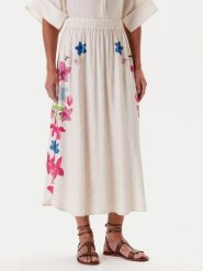 Tatuum Spódnica midi Katia 2 T2511.173 Beżowy Regular Fit. Brązowe spódniczki damskie Tatuum, bez wzorów, z wiskozy, midi. Za 299.99 zł.