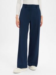 Weekend Max Mara spodnie z wełny dziewiczej - Visivo Kobiety wełna ze strzyży niebieski, 36. Niebieskie spodnie materiałowe damskie Weekend Max Mara, bez wzorów, z wełny, biznesowe. Za 999.95 zł.