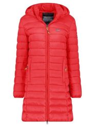Geographical Norway Płaszcz pikowany "Atikolor" w kolorze czerwonym rozmiar: XXL. Czerwone płaszcze damskie Geographical Norway, xxl, bez wzorów. Za 156.98 zł.
