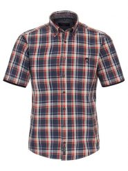 CASAMODA Koszula - Regular fit - w kolorze granatowo-czerwonym rozmiar: S. Czerwone koszule męskie CASAMODA, s, bez wzorów, z bawełny, bez kołnierzyka, bez ramiączek. Za 100.99 zł.