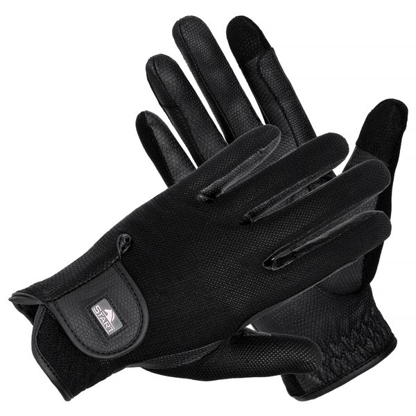 Rękawiczki jeździeckie START Martynique. Czarne rękawiczki dziecięce START, bez ramiączek. Za 97.99 zł.